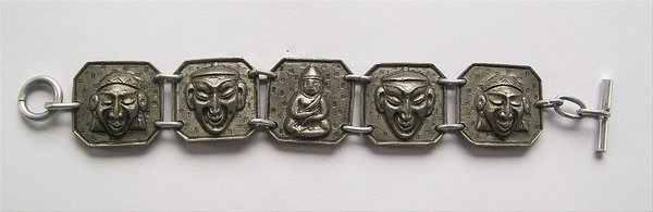 Armband Schildarmschmuck Buddha-Shiva Pewter