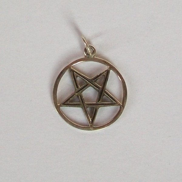 Pentagramm Anhänger mit Gravur Silber
