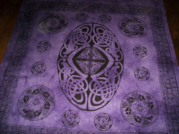 Indische Tagesdecken Tücher Oval Celtic lila