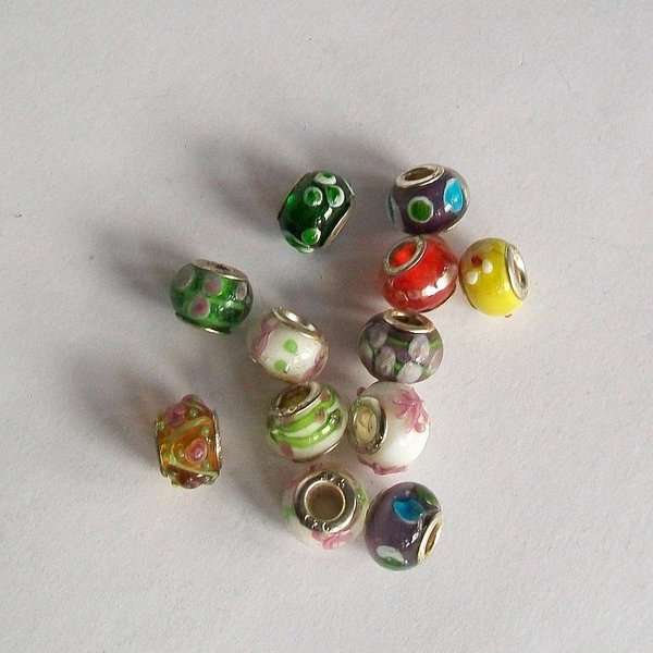 Charms Beads Silber Murano Glas Anhänger