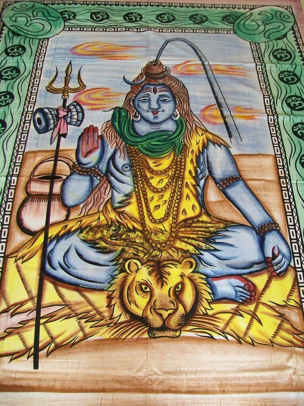 Indische Tagesdecken Tücher "Shiva" klein