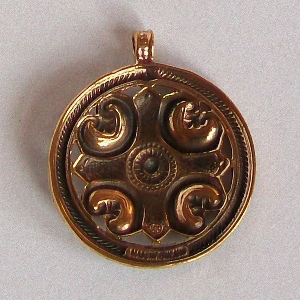 Amulett prächtiger Kelten-schmuck Bronze