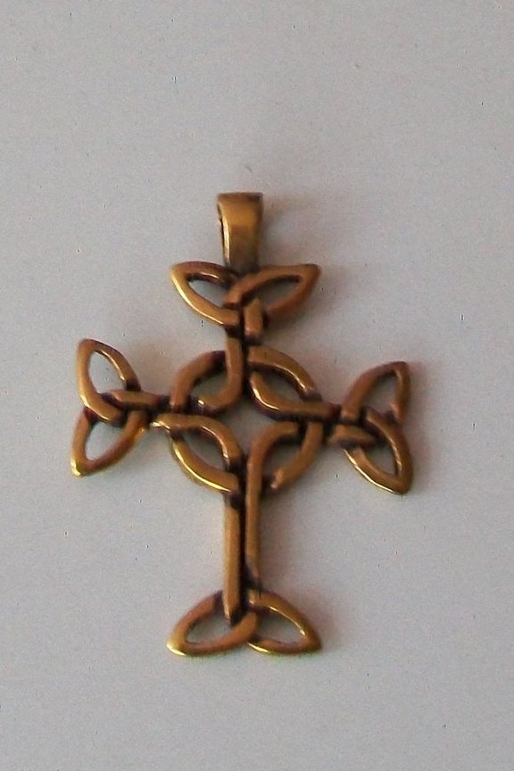 Prächtiges Kreuz - Anhänger Bronze