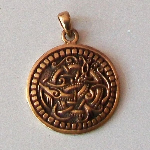 Amulett Medaillon Anhänger massiver Bronzeschmuck