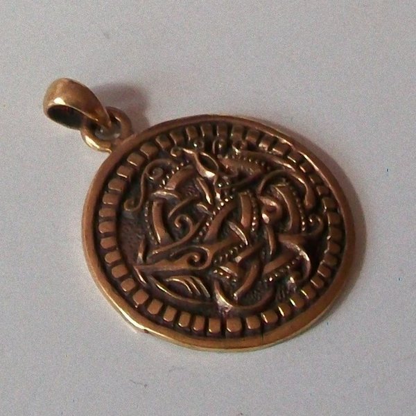 Amulett Medaillon Anhänger massiver Bronzeschmuck