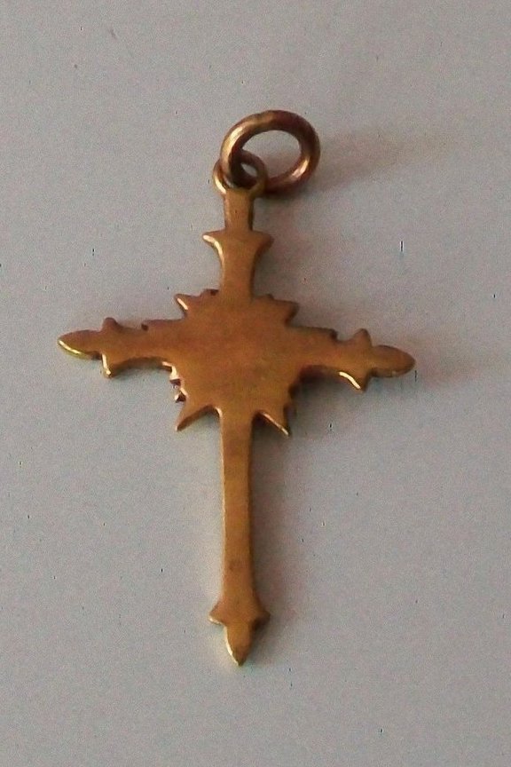 Kreuz mit Pentagramm Anhänger Bronzeschmuck