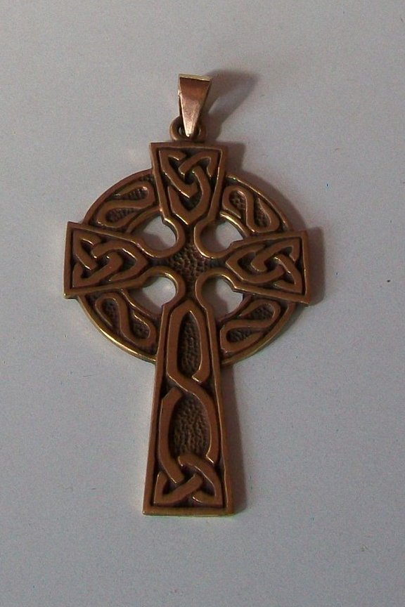Kreuz der Kelten Anhänger in massiver Bronze