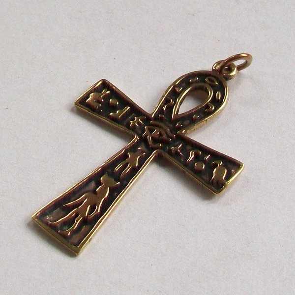 Anch-Kreuz Kreuz des Lebens Lebensschleife Bronze