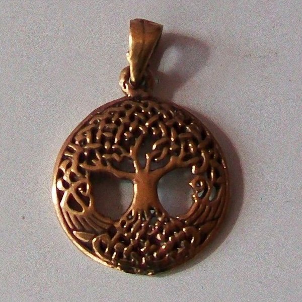 Anhänger Amulett Bronze - Lebensbaum