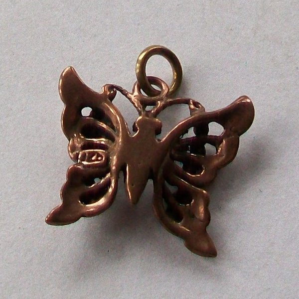Eleganter Schmetterling Anhänger in feiner Bronze