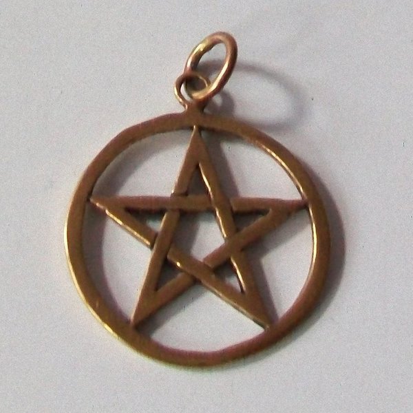 Pentagramm Anhänger Accessoire in Bronze