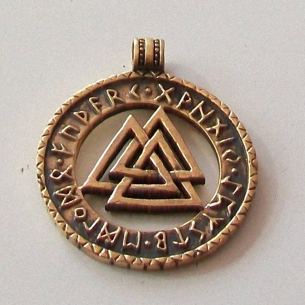 Wotansknoten Amulett Wikinger Bronzeschmuck