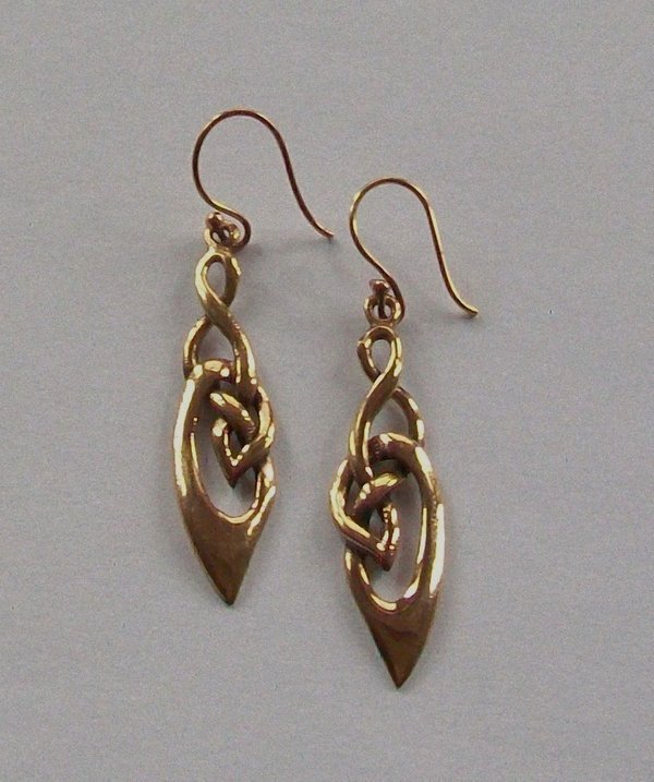 Ohrringe Ohrschmuck Keltischer Knoten Bronze