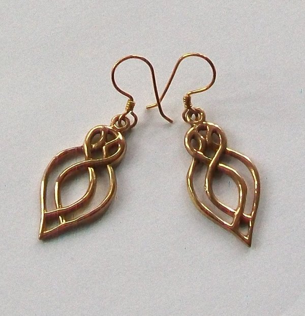 Ohrringe Keltischer Knoten edle Bronze
