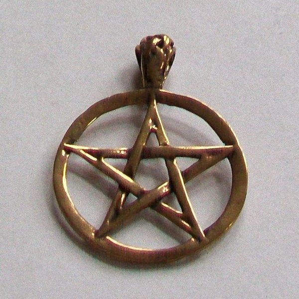 Pentagramm Anhänger Amulett Bronze