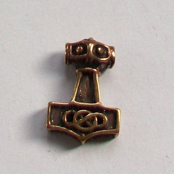 Thors Hammer kleiner Wikinger-schmuck Bronze