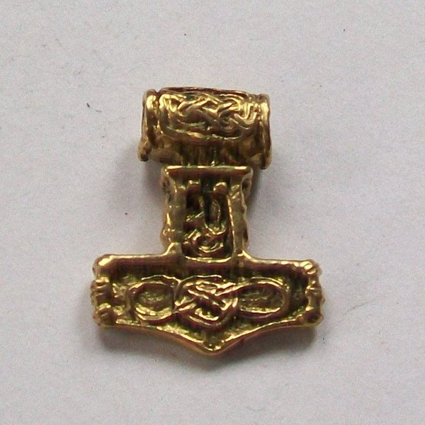 Thorhammer kleiner Wikinger-schmuck Bronze