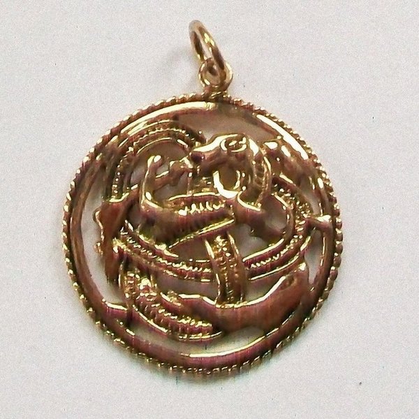 Amulett Tiermotiv Wikinger Anhänger Bronze