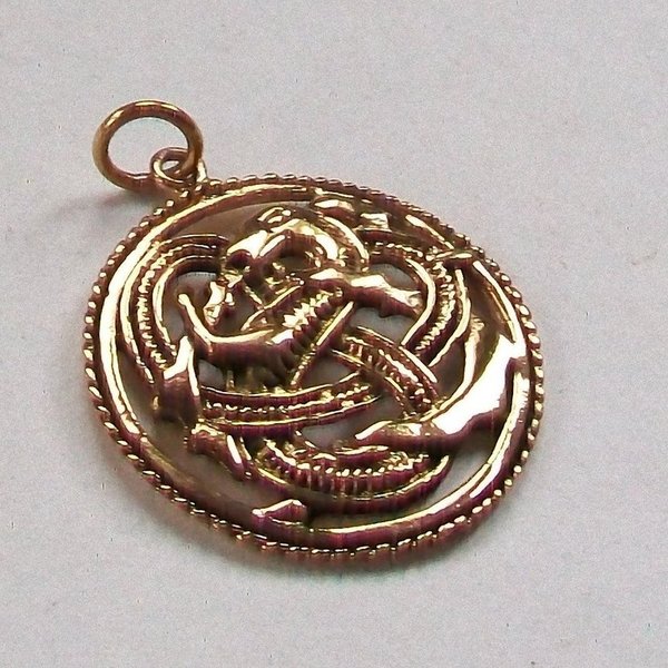 Amulett Tiermotiv Wikinger Anhänger Bronze