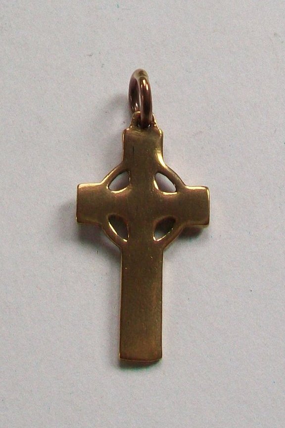 Keltisches Kreuz Anhänger edle Bronze