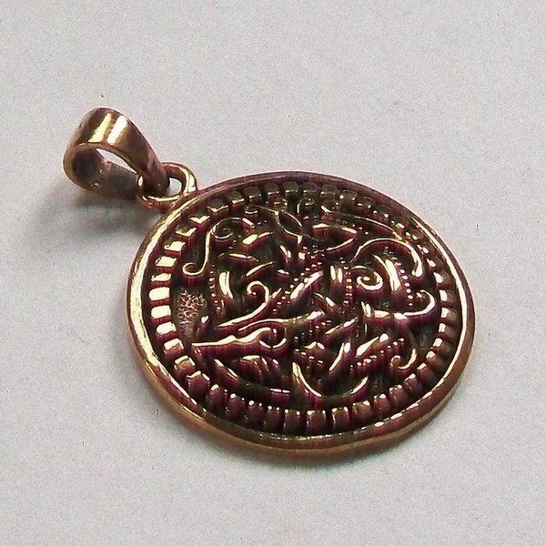 Amulett Anhänger Tiersymbolik der Wikinger Bronze