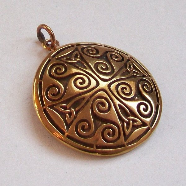 Amulett Motiv Triskele Kelten-schmuck Bronze