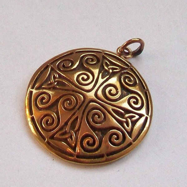 Amulett Motiv Triskele Kelten-schmuck Bronze