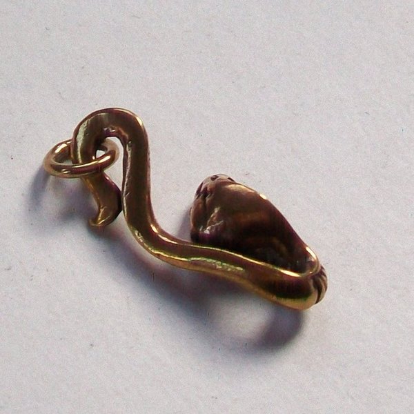 Kobra Schlangenanhänger Amulett massiv Bronze