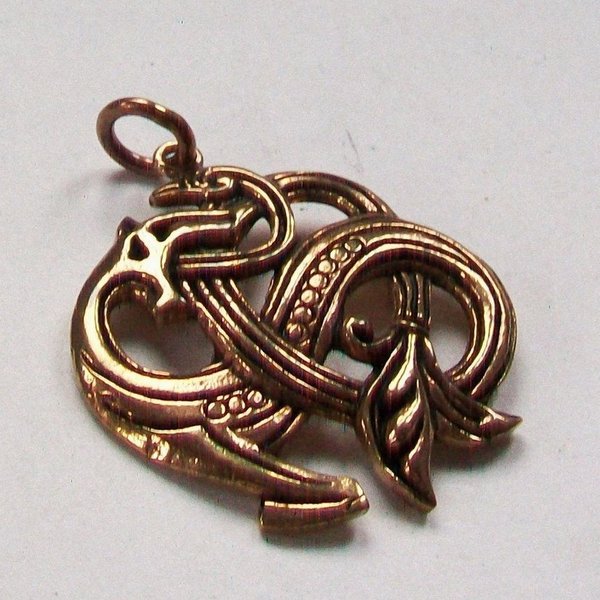 Schlangenamulett Anhänger der Wikinger Bronze