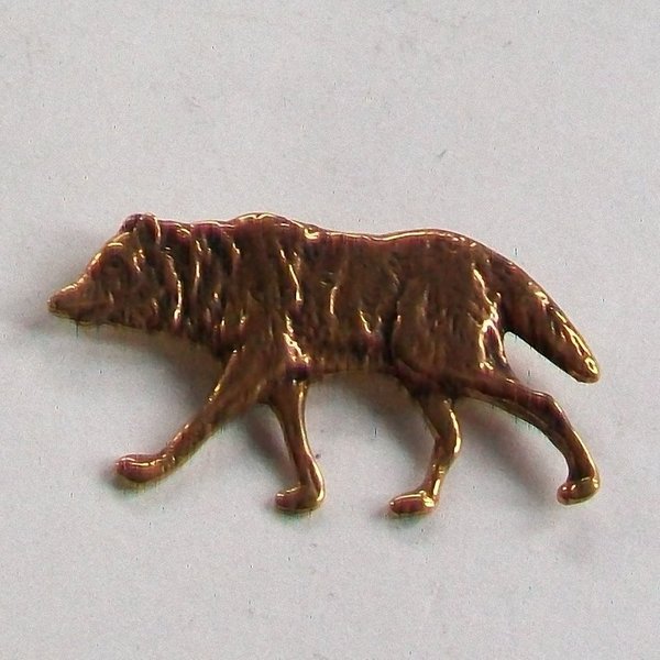 Wolf Motiv -anhänger massiv Bronze