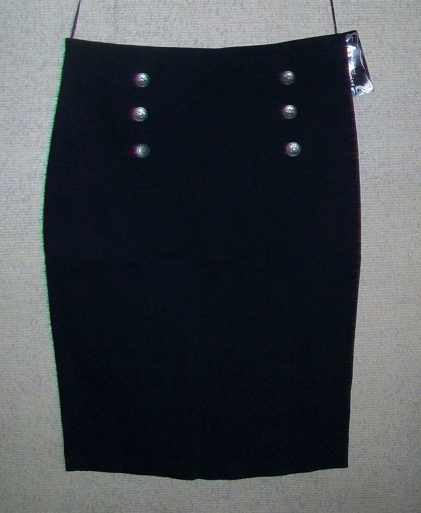 Skirt Gothic Bleistiftrock Knielang enge Passform