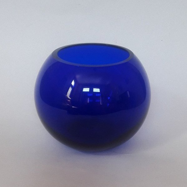 Kobaltblaue Vase aus Glas stilvoller Dekoartikel